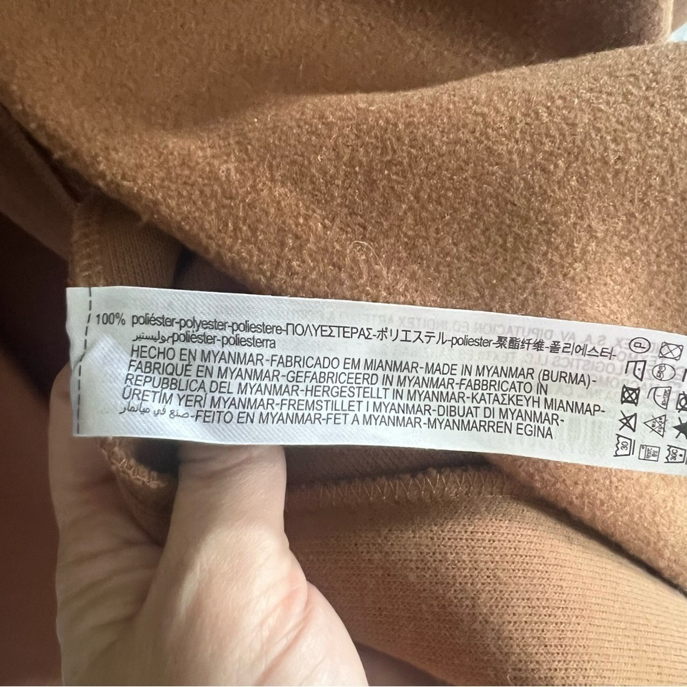 Zara Camel Open Front Pea Coat Medium - Picture 5 of 5